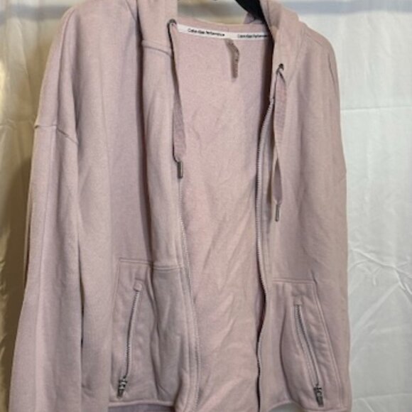 Calvin Klein Performance Pink Full-Zip Hoodie Sweatshirt Women’s Size XL - Picture 1 of 5